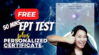 FREE 50 MINS EPT TEST  PERSONALIZE CERTIFICATE [upl. by Brena]