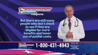 Medicare Coverage Helpline TV Commercial Lower Your CoPays and Get Extra Benefits [upl. by Ailenroc]