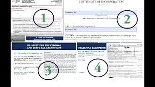 Step by Step Process for Incorporating a taxexemption application in the US Case of NewYork [upl. by Doraj]