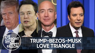 Elon Musk Third Wheels Trump and Bezos North Korean Hackers Stole Over 1B in Crypto  Tonight Show [upl. by Aneral]