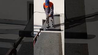 Process of applying waterproofing material on terrace roof to prevent leakage [upl. by Ymia]