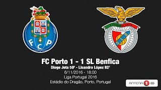 Porto 1  1 Benfica  Relato Completo Antena 1  6112016 [upl. by Yesdnil]