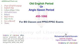 The AngloSaxon Period I Old English Period I 20 mins History of English Literature Series [upl. by Ytiak]