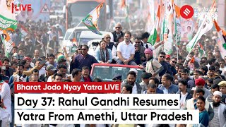 Bharat Jodo Nyay Yatra Rahul Gandhi Resumes Yatra From Pratapgarh UP  Rahul Gandhi Speech [upl. by Nnaihs]