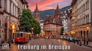 Freiburg im Breisgau 🇩🇪 A Scenic Evening Stroll in Freiburg’s Historic Center in Germany 4k [upl. by Eugirne618]