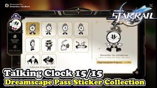 Talking Clock Sticker Collection Locations Honkai Star Rail Dreamscape Pass Stickers [upl. by Carole]