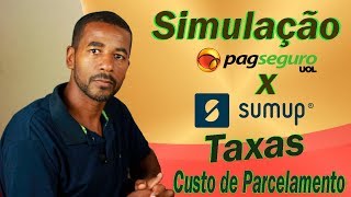 Simulação SumUp x PagSeguro Taxas e Custo de Parcelamento [upl. by Htedirem356]