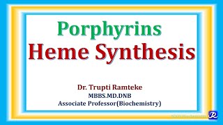 Porphyrins amp Heme Synthesis  hemoglobin Chemistry amp Metabolism  Biochemistry  NJOYBiochemistry [upl. by Modern]