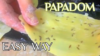 Easiest way to make tasty papadam  best papadom recipe  papad recipes  How to make papad at home [upl. by Yerocaj]