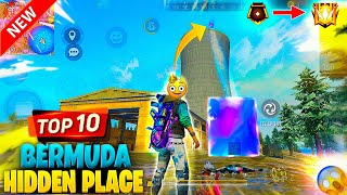 Top 10 Hidden Places in Bermuda  BR Rank Push Trick  Garena Free Fire  Free Fire India [upl. by Drofwarc]