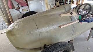 Cyclekart Auto Union fitting bodywork [upl. by Mccoy]