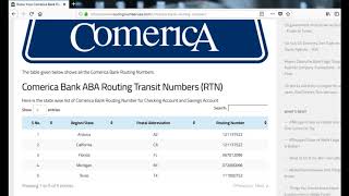 How To Find Comerica Bank Routing Number [upl. by Onfroi962]