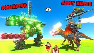 ARMY KILLER vs DOMINATOR in Animal Revolt Battle Simulator with SHINCHAN and CHOP [upl. by Admana215]