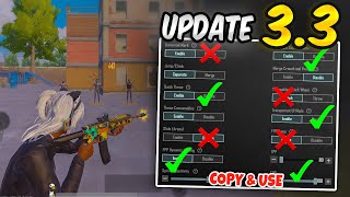 New Update 33 Best Settings amp Sensitivity to Improve Headshots and HipFire ✅❌  PUBG MOBILE  BGMI [upl. by Ahsonek323]