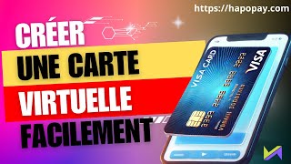 Créer une Carte Bancaire Virtuelle VISA sur hapopaycom Achat en ligne partout dans le monde [upl. by Gentille]