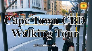 Cape Town Central Business District  4K Walking Tour Grand Parade Long Street Greenmarket Square [upl. by Alisun]