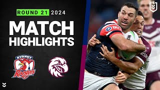 NRL 2024  Roosters v Sea Eagles  Match Highlights [upl. by Karwan]