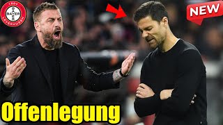 Leverkusen  AS Roma Die Tricks von Xabi Alonso wurden enthüllt De Rossi protestierte wütend [upl. by Hirschfeld]