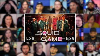 Squid Game Ep 8 and 9  Extended Reaction Mashup  squidgame [upl. by Nidya]