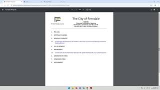 City of Ferndale Planning Commision Meeting 10302024 [upl. by Webster]