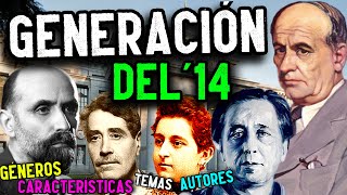 GENERACIÓN DEL 14 o NOVECENTISMO Características géneros autores temas e historia [upl. by Adelia]