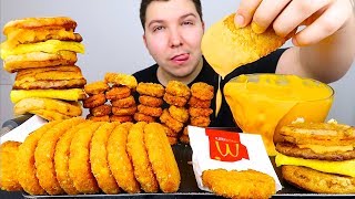 Cheesy Hash Browns amp Chicken Nuggets • MUKBANG [upl. by Akinahc]