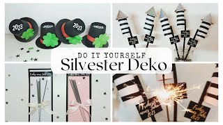 Last minute Silvester Deko basteln 🍀 DIY Glücksbringer und Geschenke für Silvester basteln 🎊 [upl. by Aiciruam967]