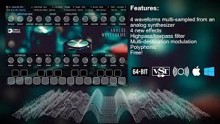 Free Analog Waveforms v2 VST VST3 AU plugin instrument [upl. by Werdnael545]