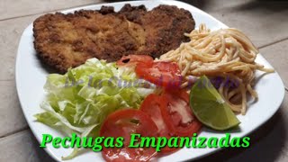 Receta de Como Hacer Pechugas EmpanizadasMilanesas De PolloSabores AbimelDe la Ciudad al Pueblo [upl. by Annohsed]