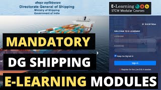 DG Shipping ELearning Modules Full Tutorial  Step by Step Guide [upl. by Culbert]