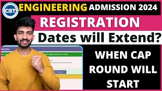 ENGINEERING Registration Dates Will Extend  MHT CET CAP Round Starting Dates 2024 [upl. by Adnoek]