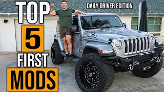 First 5 Mods For Jeep Wrangler  Daily Driver Edition [upl. by Gnilrad]