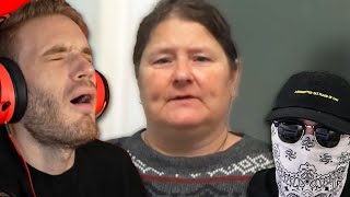 Reacting to PewDiePie reacting to Kays Cooking [upl. by Naawaj]