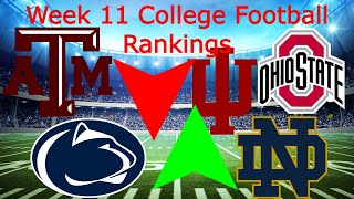 My Week 11 College Football Rankings  Updated Playoff Predictions [upl. by Hildagarde]