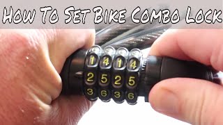 How To Set a 4 digit Bike Combo Lock  Top Bicycle Locks [upl. by Odrude]