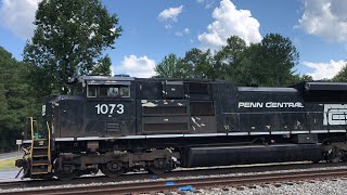 NS 1073 Penn Central Heritage Unit Through Varnell GA Headed Northbound [upl. by Ashil]