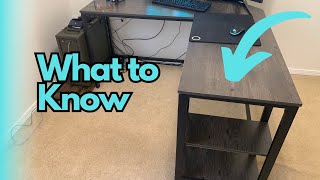 VASAGLE LShaped Computer Desk Review [upl. by Ayahsal32]