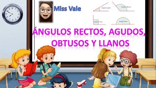 Matemáticas quotÁngulos rectos agudos obtusos y llanosquot [upl. by Anairda]