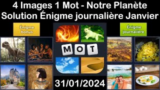 4 Images 1 Mot  Notre Planète  31012024  Solution Énigme Journalière  Janvier 2024 [upl. by Sanfourd]