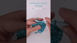 Crochet Basics  Half Double Crochet Decrease [upl. by Atenik665]