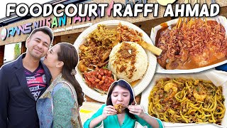 RAFFI AHMAD BUKA FOOD COURT TERBESAR  KITA MAKAN SEHARIAN DISINI… [upl. by Aciraa]