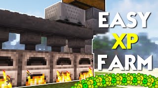 Minecraft Easy XP Farm Tutorial 120  Fastest FurnaceCactus XP Farm [upl. by Ahkeber]