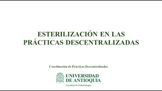 Esterilización en campo  Practicas descentralizadas 2024 [upl. by Waddell]