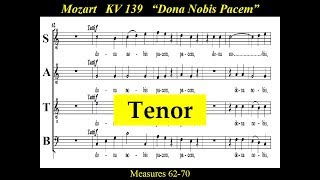 Mozart  KV139  6b Dona Nobis Pacem  Tenor [upl. by Dahij]