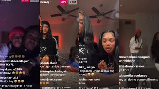 Lyndeja  ray  Kia and kora live 🤞🏽Kora and lyndeja sings No Air Again 😂🧡 [upl. by Siegfried]