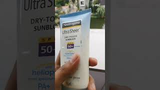 Neutrogena ultra sheer dry touch sunblock🤍 youtubeshorts sunblockcream neutrogena shorts [upl. by Buzzell41]