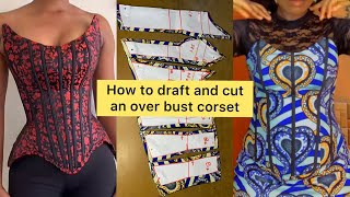 HOW TO DRAFT AND CUT AN OVER BUST CORSETbeginner’s friendly corsettutorial corset bustcaging [upl. by Eibba]