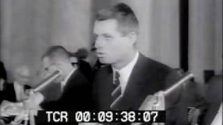 Cosa Nostra Mafia Hearings RFK and Joseph Valachi Newsreel wwwPublicDomainFootagecom [upl. by Shaun]