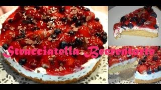 Stracciatella  Beerentorte zum Muttertag  Stracciatella  berry mix cake for mothers day [upl. by Atsok]