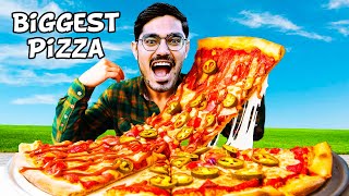 I Ate Biggest Pizza Slice In The World Pizza Eating Challenge [upl. by Ardnuassak]